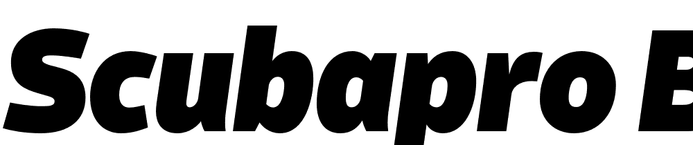 ScubaPro-BlackItalic font family download free