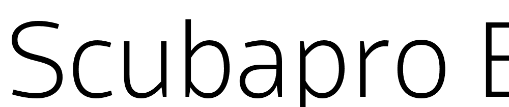 ScubaPro-Extlight font family download free