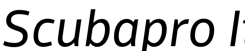 ScubaPro-Italic font family download free
