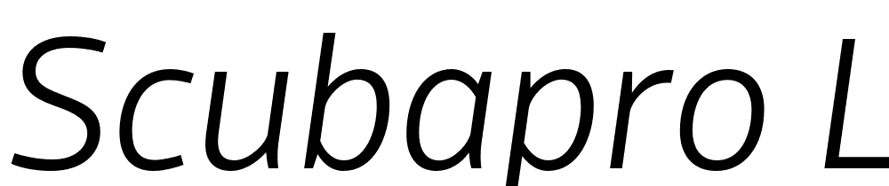 ScubaPro-LightItalic font family download free