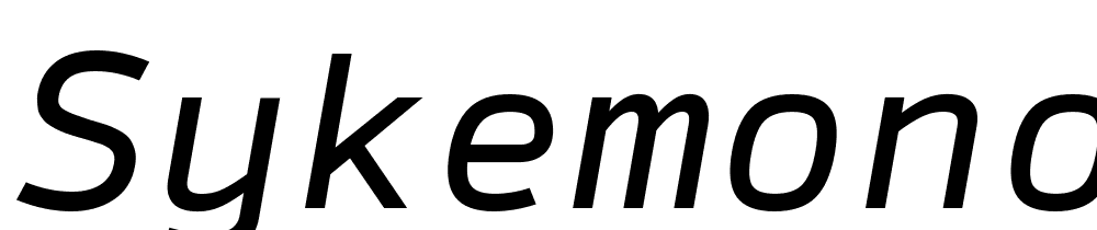 SykeMono-Italic font family download free
