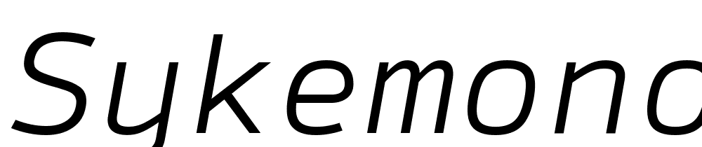 SykeMono-LightItalic font family download free