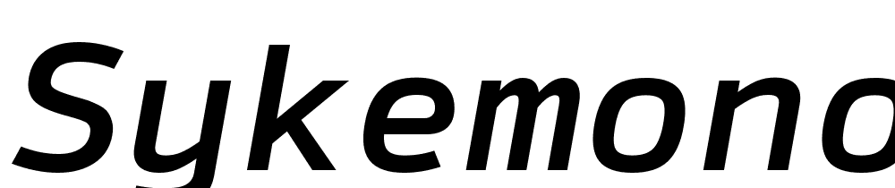 SykeMono-MediumItalic font family download free