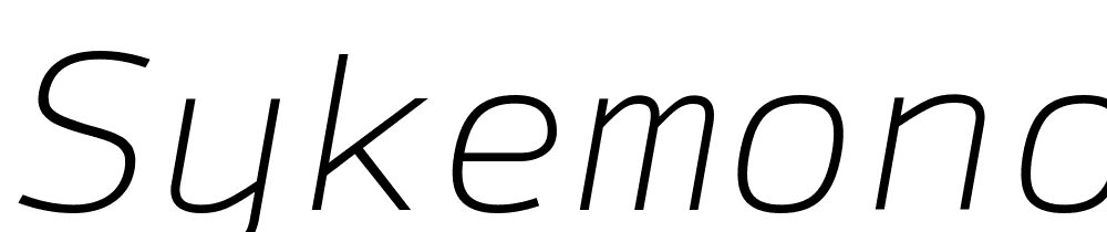 SykeMono-ThinItalic font family download free