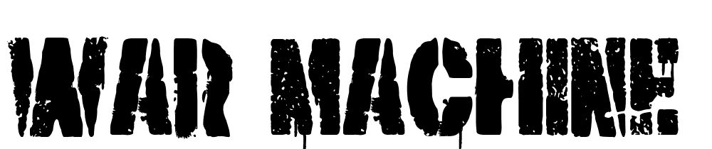 War Machine Stencil font family download free