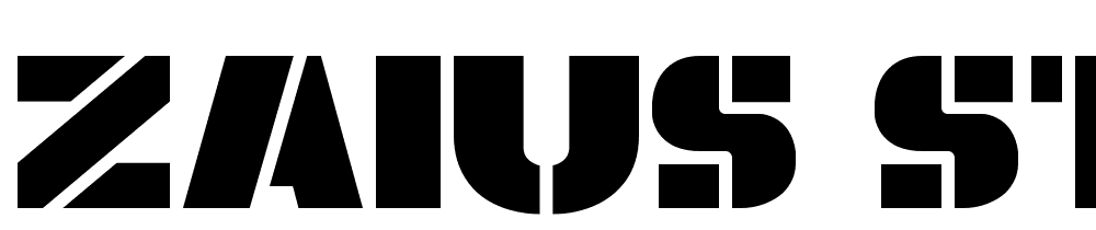Zaius-Stencil font family download free