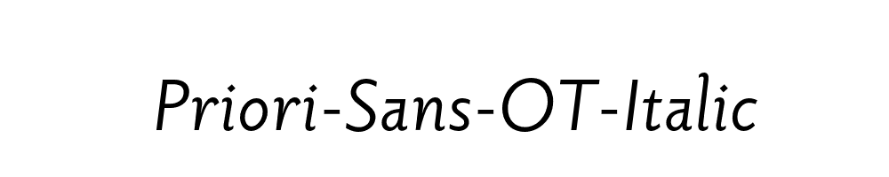 Priori-Sans-OT-Italic