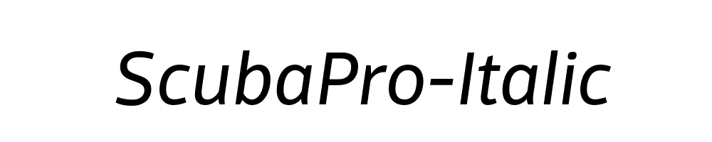 ScubaPro-Italic