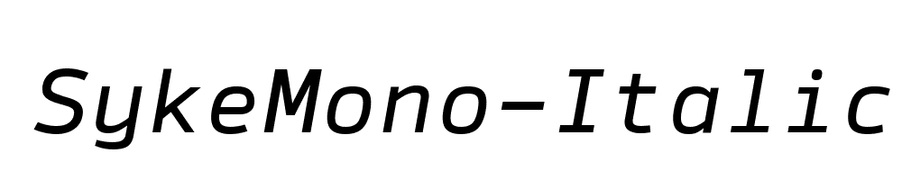 SykeMono-Italic