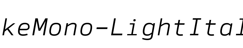 SykeMono-LightItalic