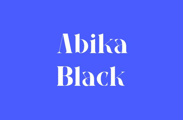 Abika Black Font