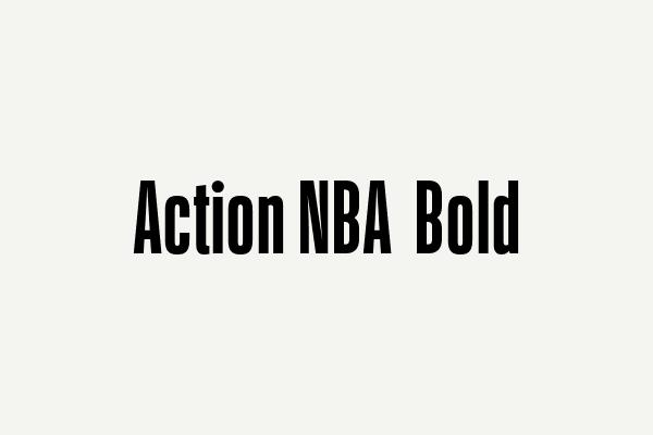 Action NBA  Bold Font