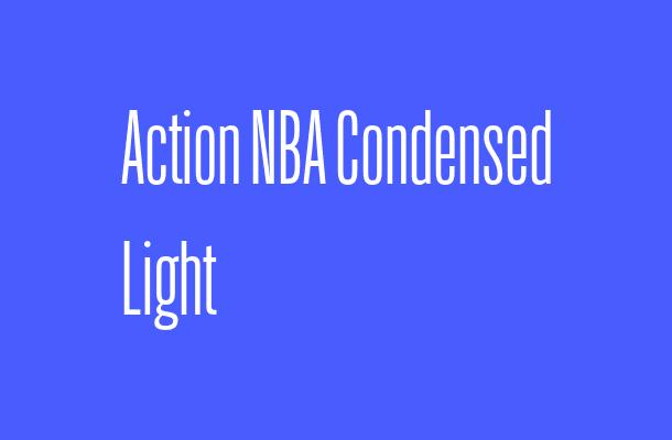 Action NBA Condensed Light Font