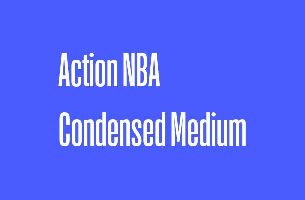 Action NBA Condensed Medium Font