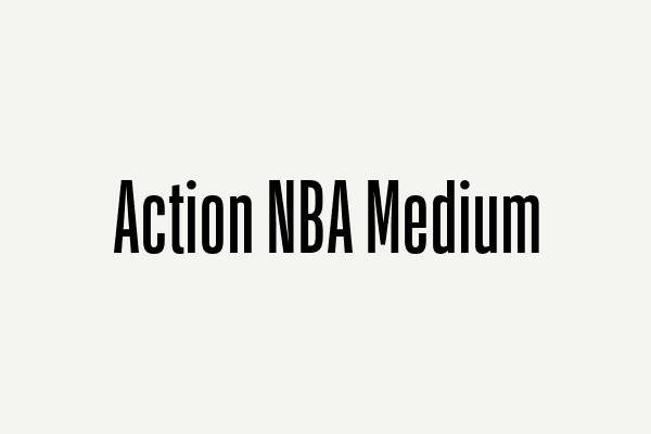 Action NBA Medium Font