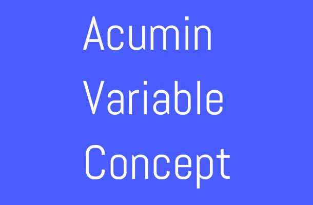 Acumin Variable Concept Font