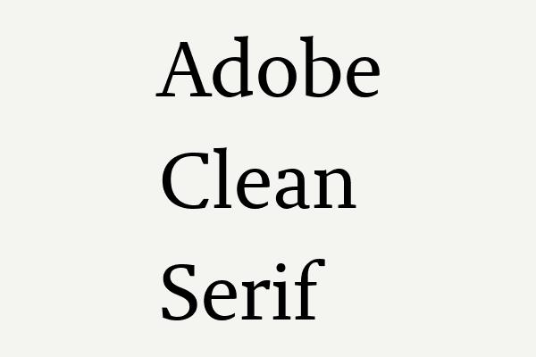 Adobe Clean Serif Font