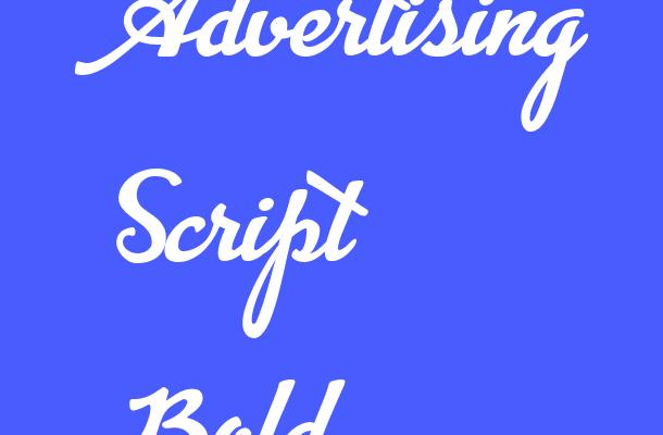 Advertising Script Bold Font