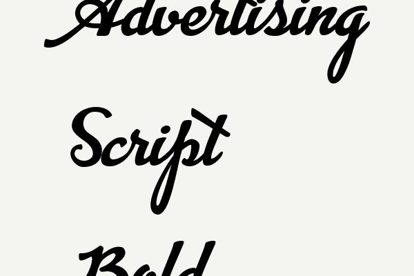 Advertising Script Bold Font
