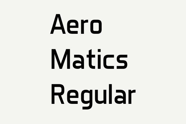 Aero Matics Regular Font
