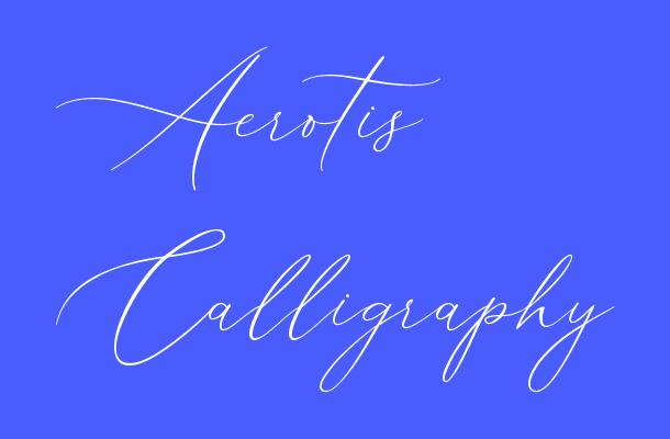 Aerotis Calligraphy Font
