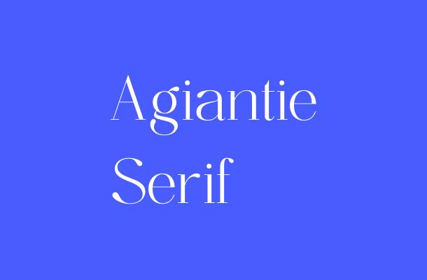 Agiantie Serif Font