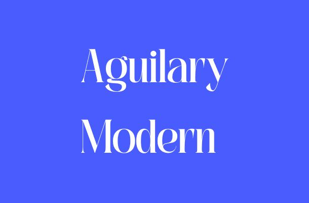Aguilary Modern Font