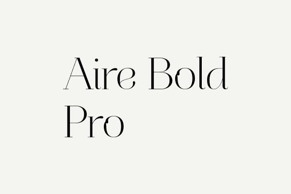 Aire Bold Pro Font