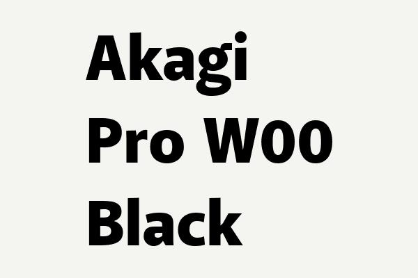 Akagi Pro W00 Black Font