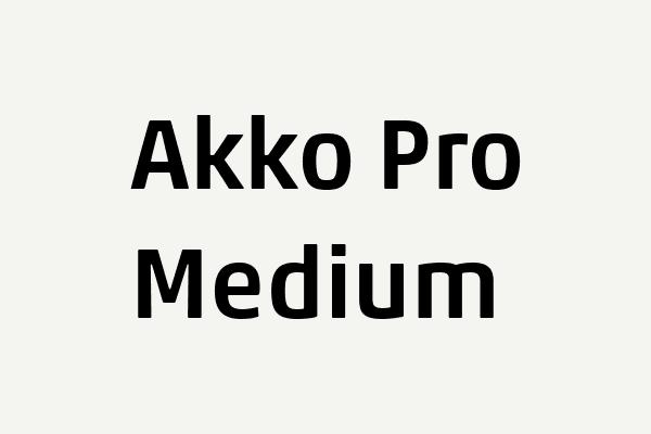 Akko Pro Medium Font