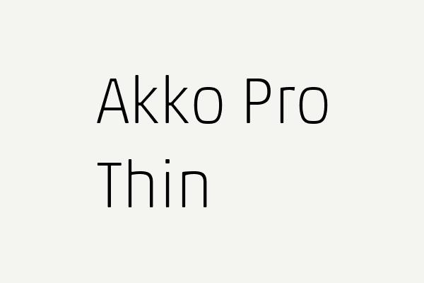 Akko Pro Thin Font