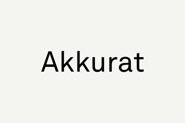 Akkurat Font
