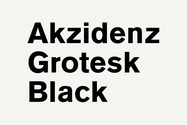 Akzidenz Grotesk Black Font