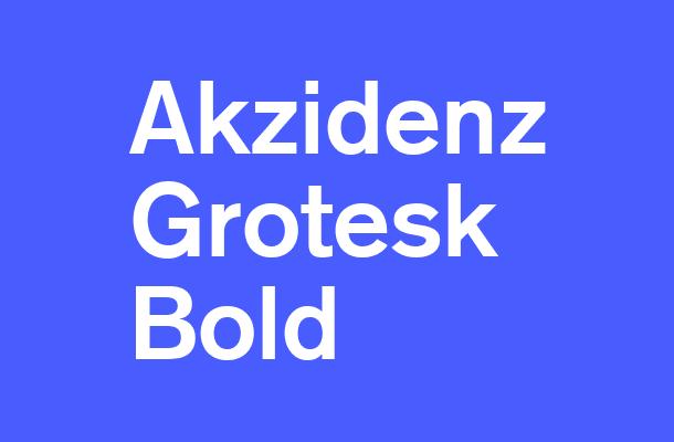 Akzidenz Grotesk Bold Font