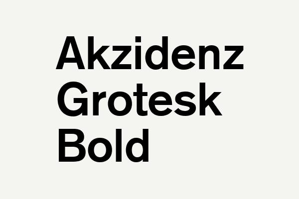 Akzidenz Grotesk Bold Font