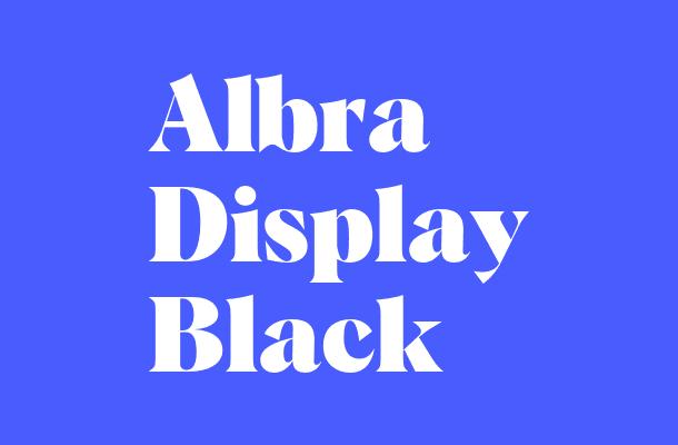 Albra Display Black Font