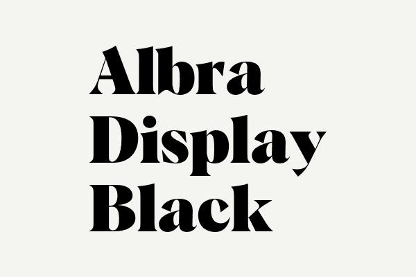 Albra Display Black Font