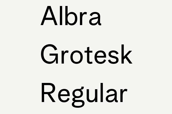 Albra Grotesk Regular Font