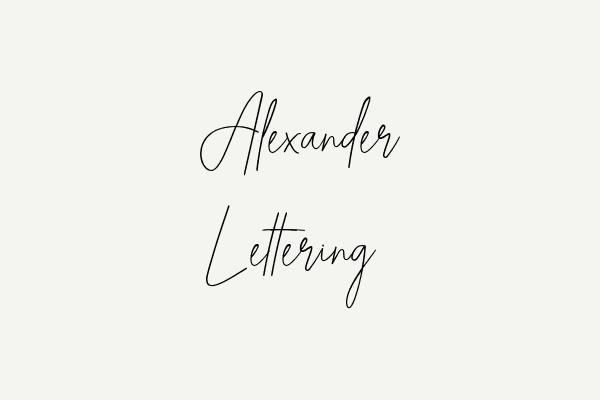 Alexander Lettering Font