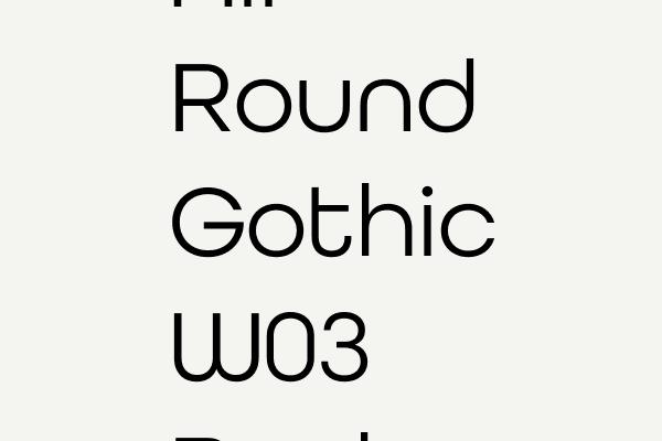 All Round Gothic W03 Book Font