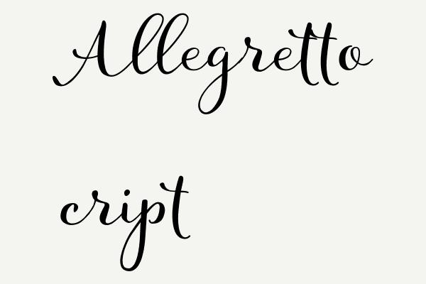 Allegretto Script Font