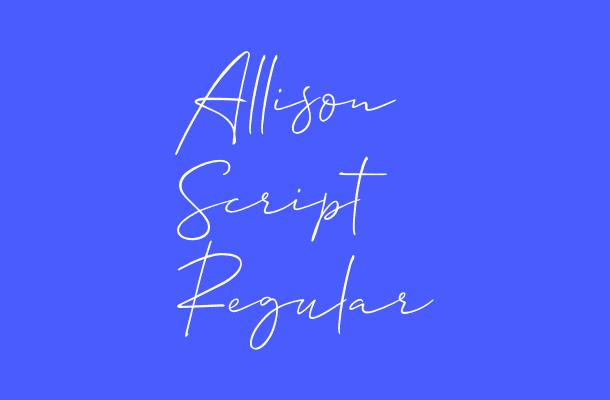 Allison Script Regular Font