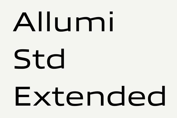 Allumi Std Extended Font