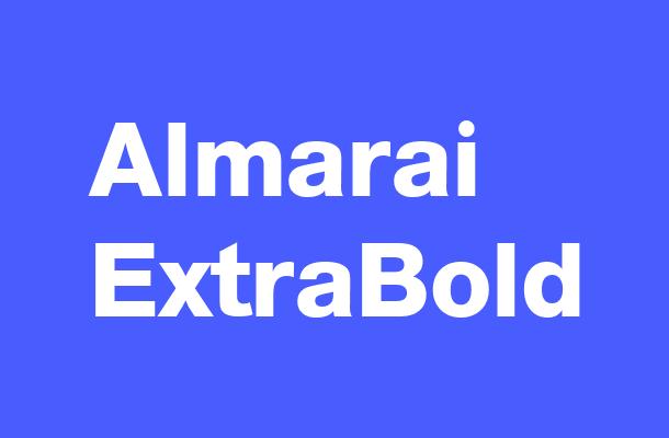 Almarai ExtraBold Font
