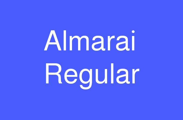Almarai Regular Font