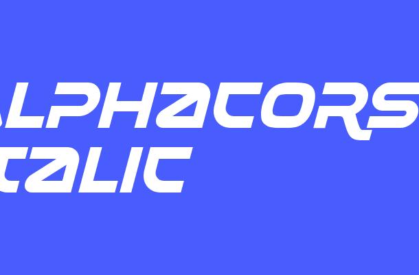 Alphacorsa Italic Font