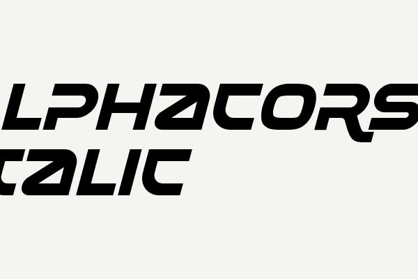 Alphacorsa Italic Font