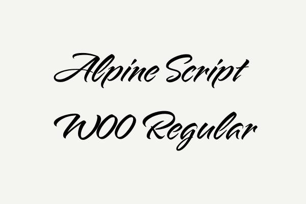 Alpine Script W00 Regular Font