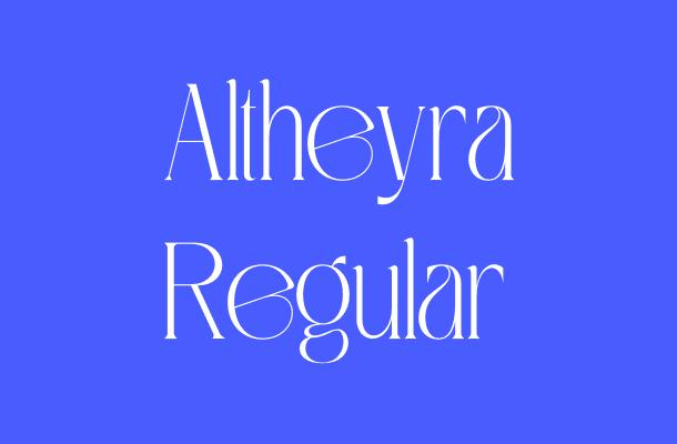 Altheyra Regular Font