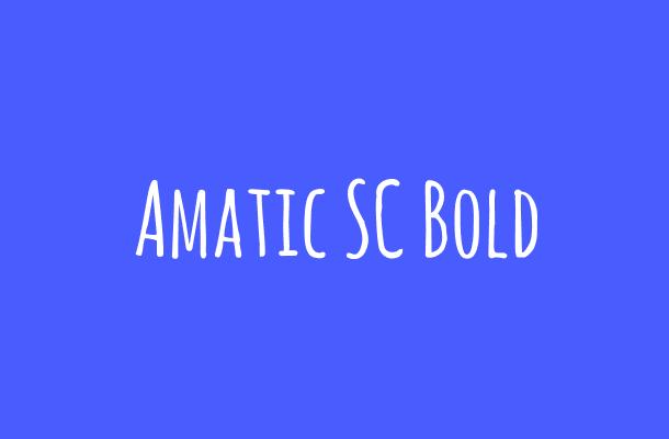 Amatic SC Bold Font
